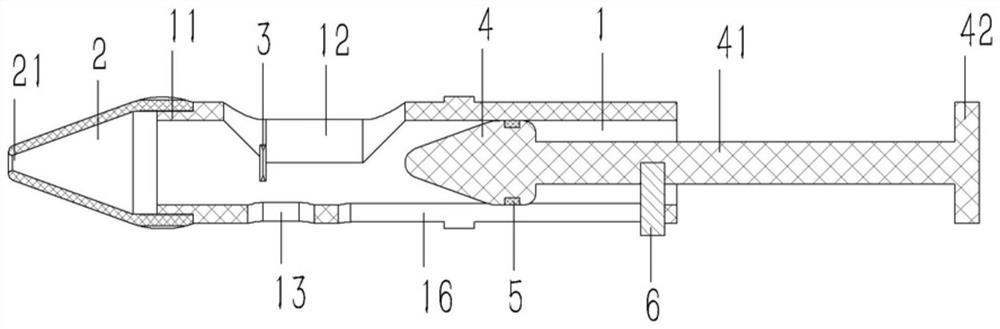 Push type drop output device