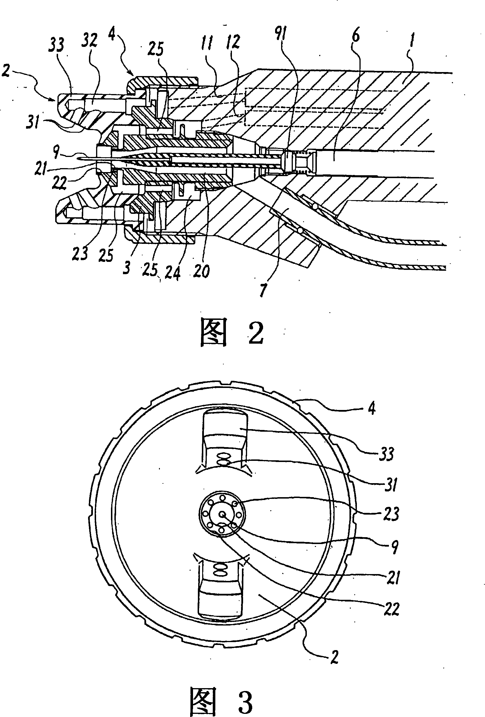 Spray gun for powder electrostatic coating