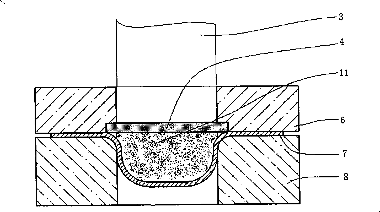 Bulk-heating sheet laser pressing method and device