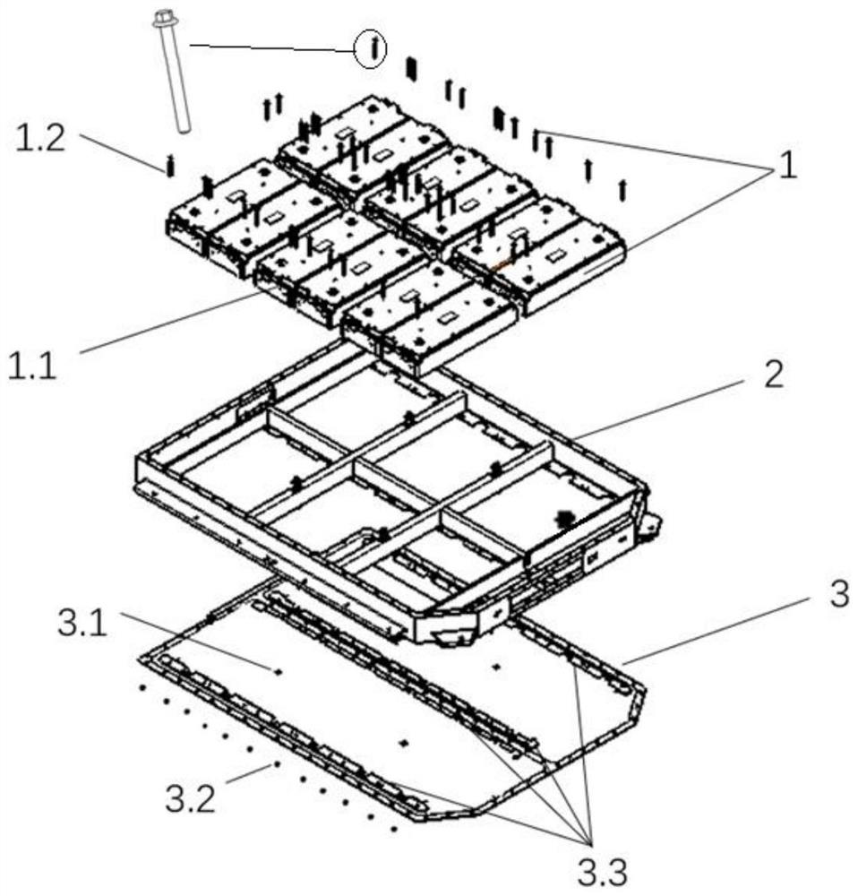 Lower box body of power battery