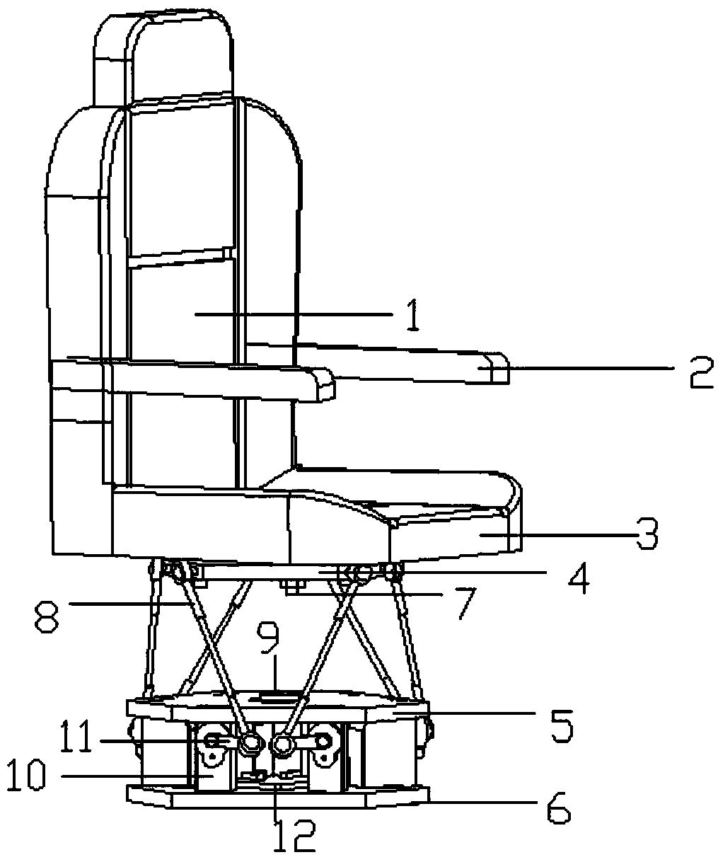 Active tilt angle compensation aircraft seat