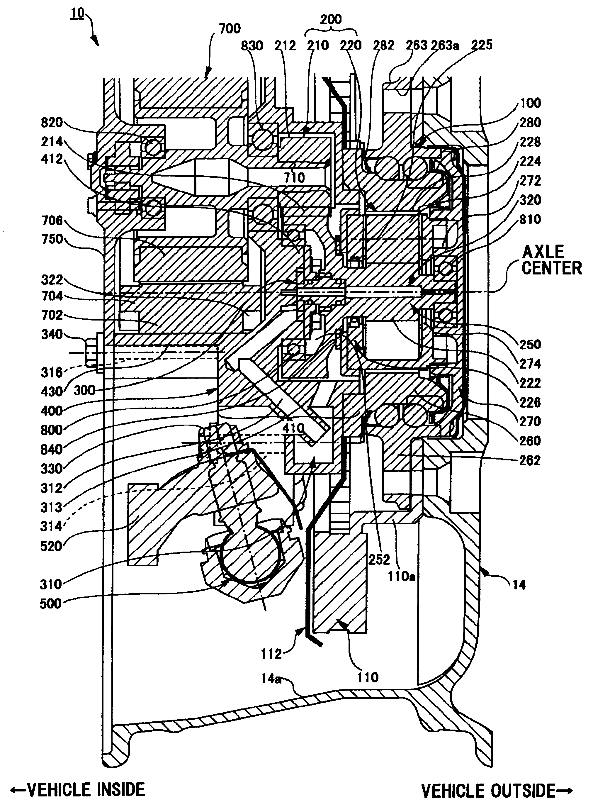 Wheel assembly with in-wheel motor