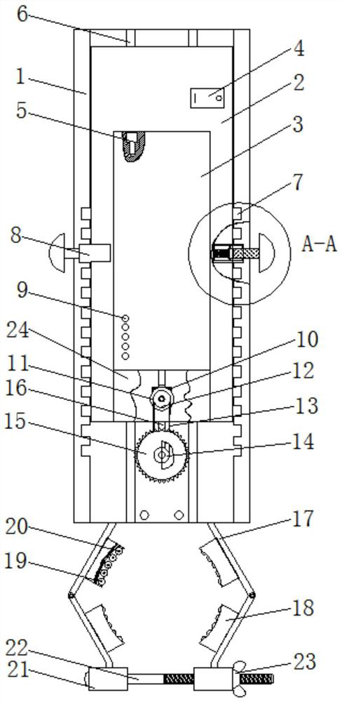 A pvc pipe cutting structure