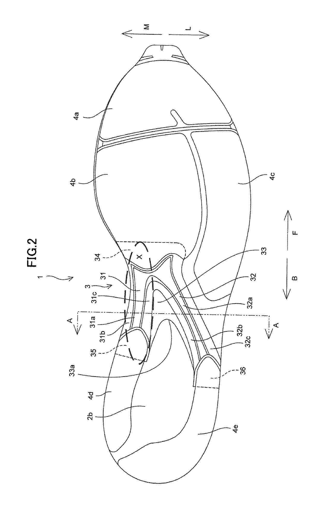 Sole structure for shoes