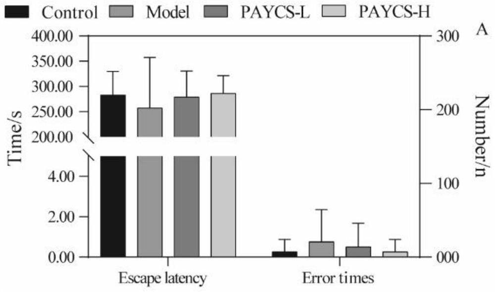 Application of PAYCS in regulation of intestinal flora, metabolite and cranial neurotransmitter