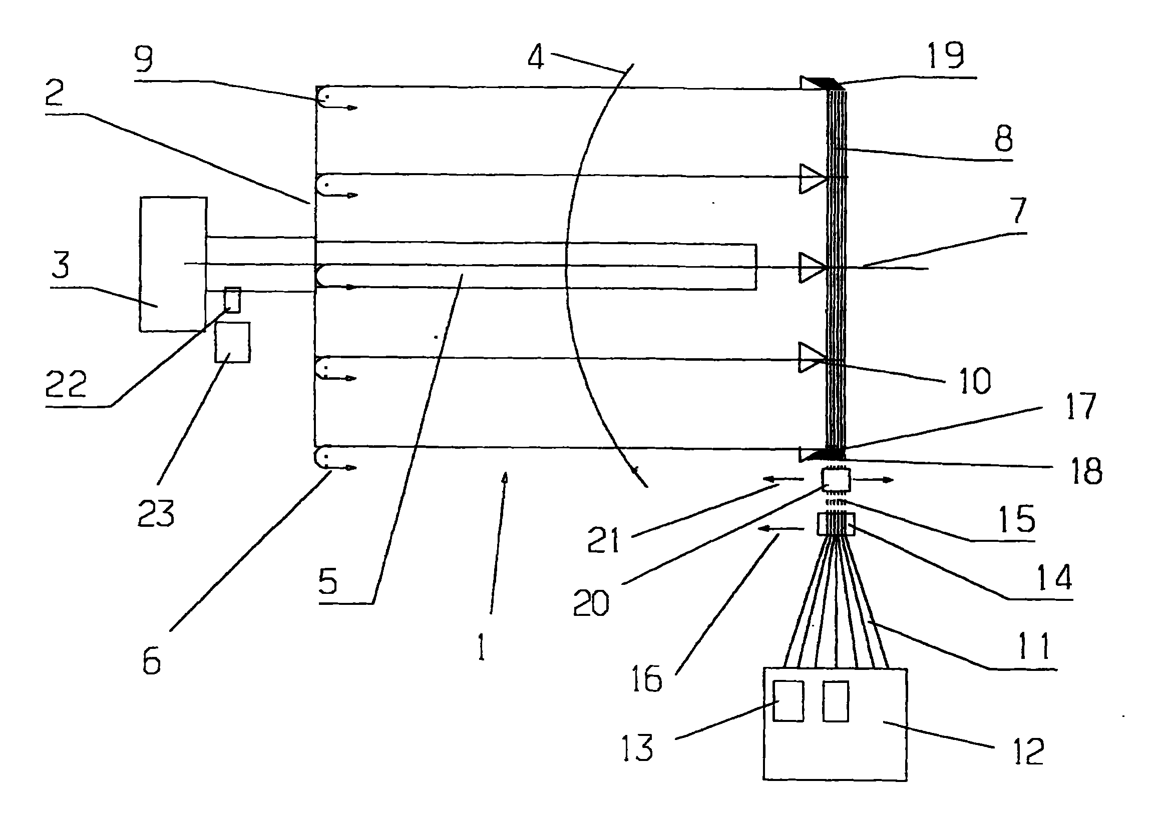 Method for producing jacquard chain and jacquard chain warping machine