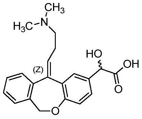 A kind of preparation method of o-hydroxy olopatadine