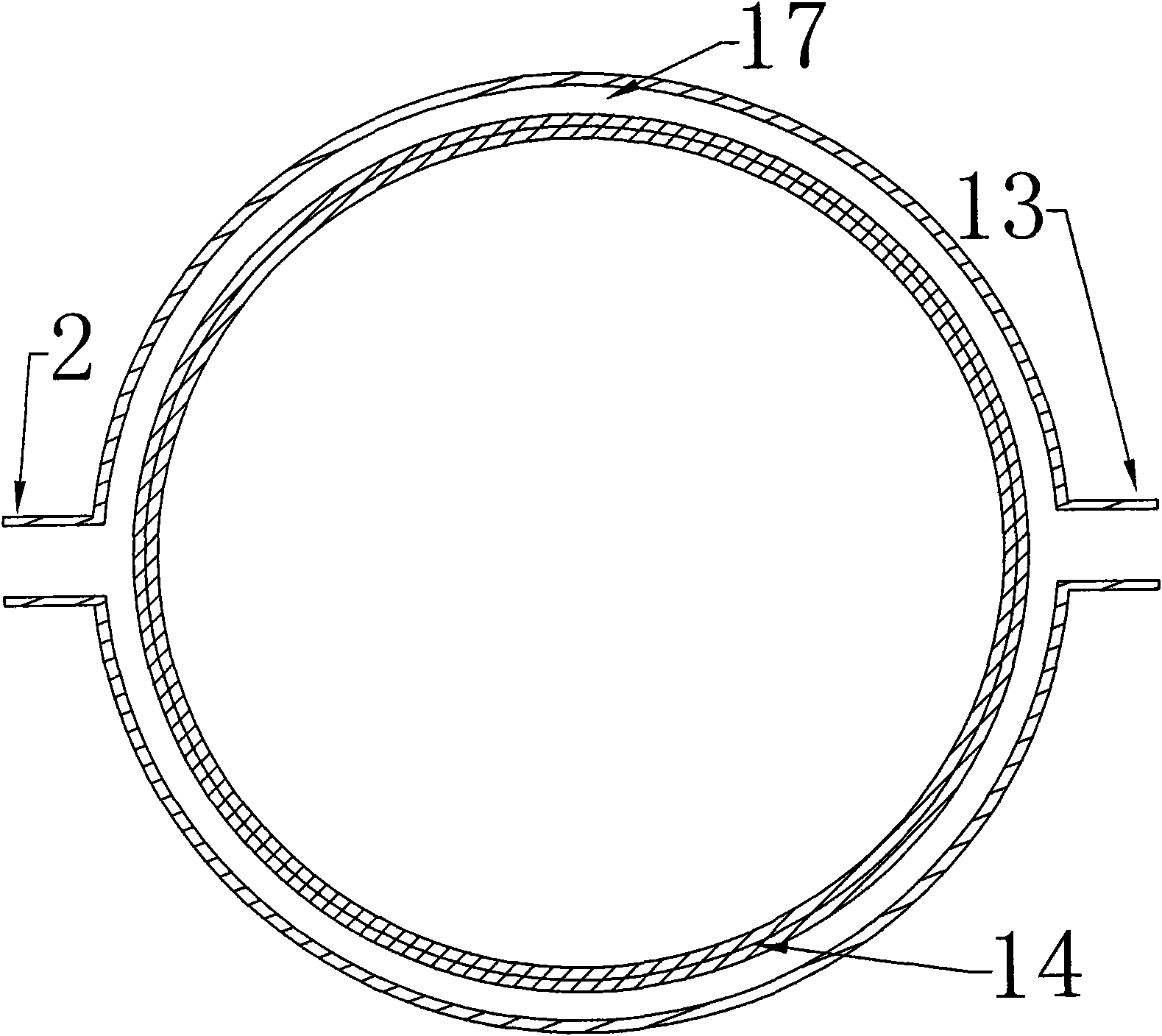 Pressure-bearing double-cycle all-plastic water tank liner