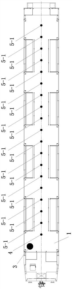 Test method for sound absorption coefficient in passenger compartment of rail train based on semi-anechoic chamber of whole vehicle