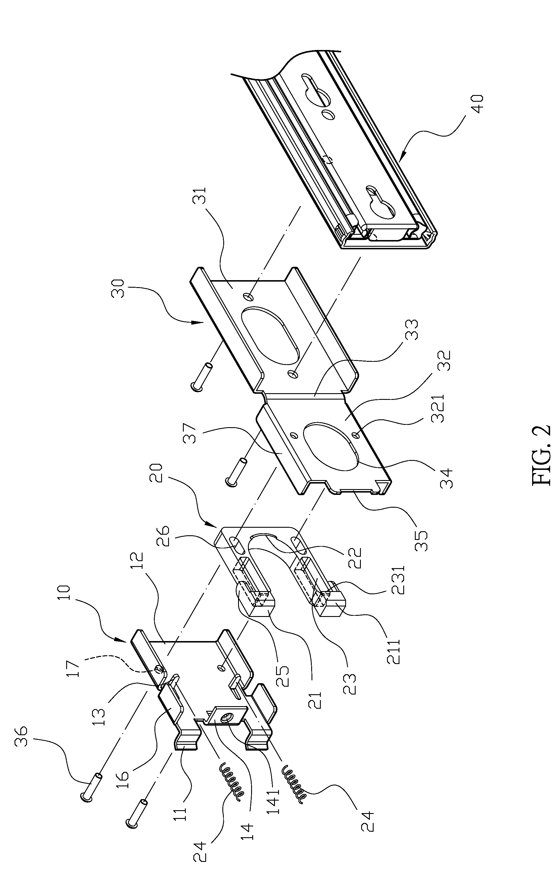 Fast rail bracket securing structure for server