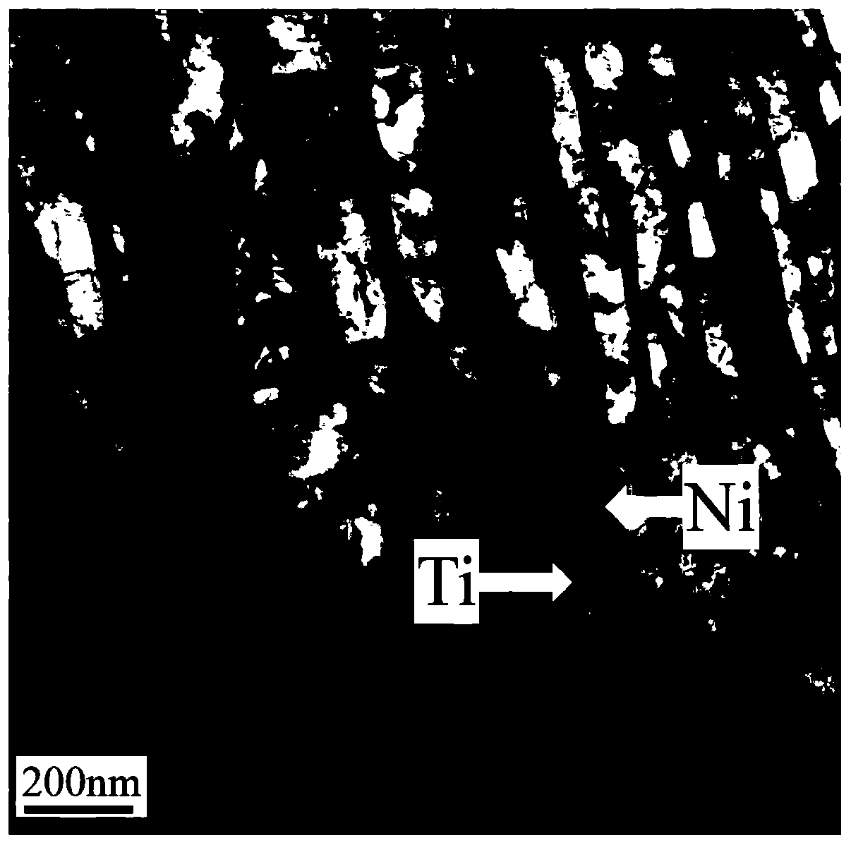 Preparing method of memory alloy nano lamination Ni/Ti preformed blank