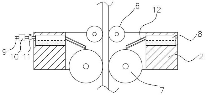 Coating device and coating method for graphene lithium battery pole piece