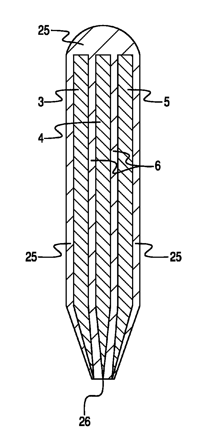 Multielectrode electrosurgical blade