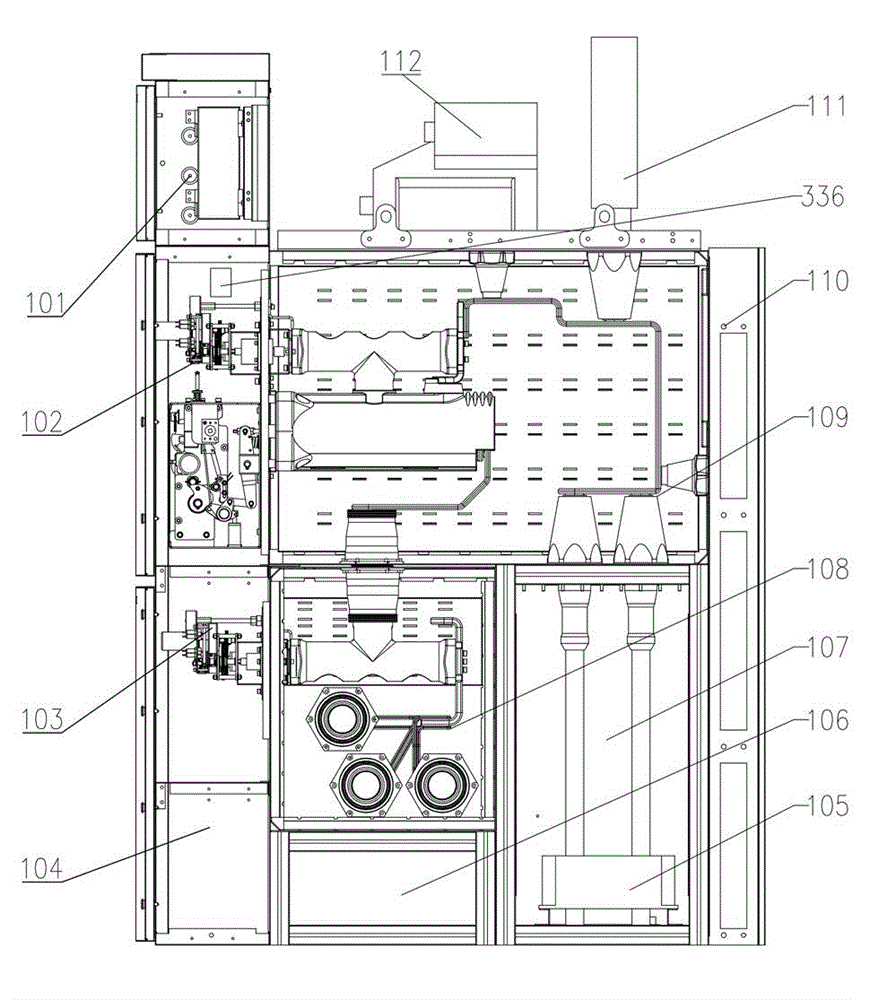 Modular intelligent box type fixed inflatable high-voltage AC metal enclosure switching equipment