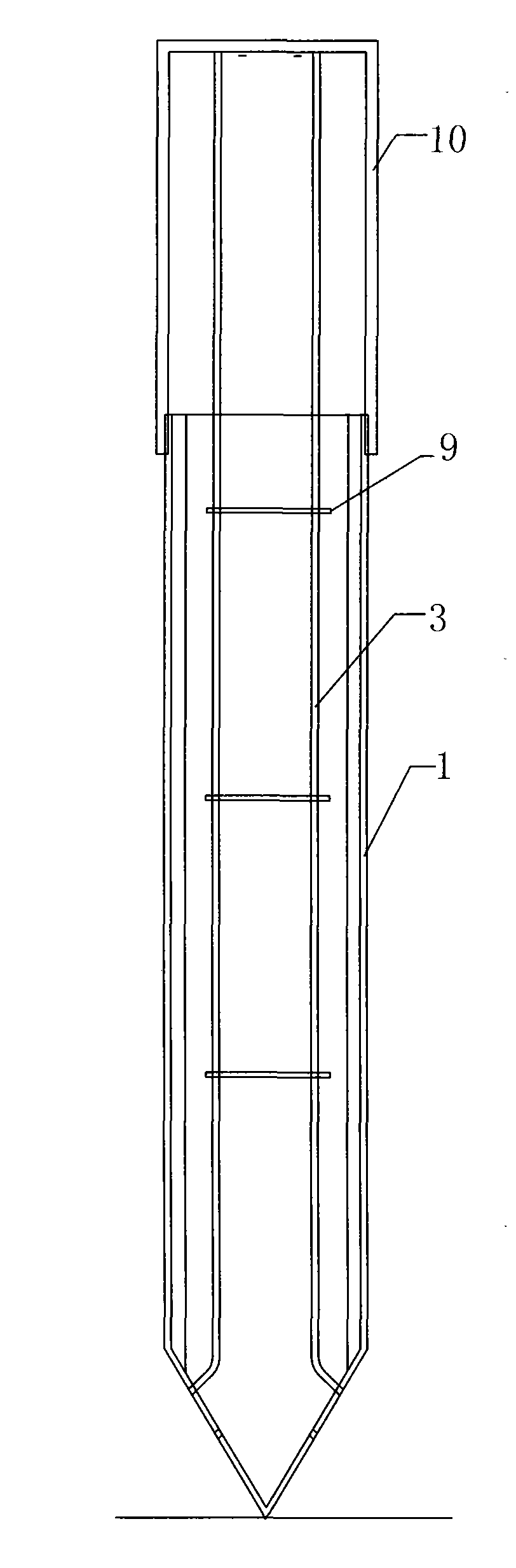 Novel type pile foundation for sea turn engineering and pile forming method thereof