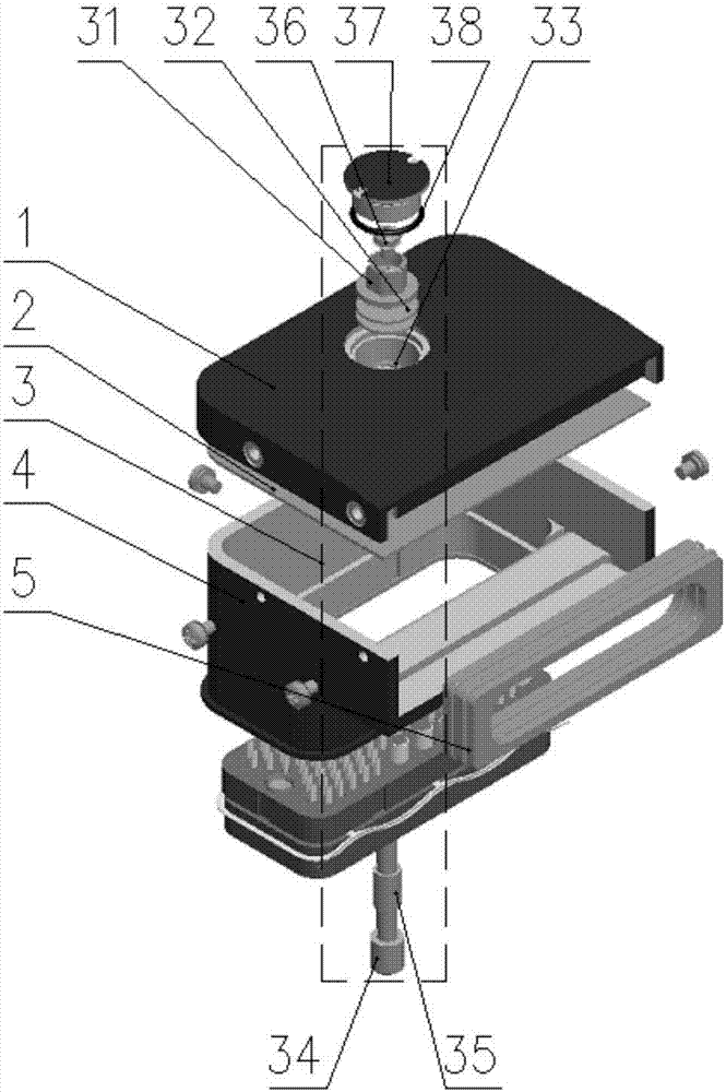 A handwheel-free central screw type electrical connector plug