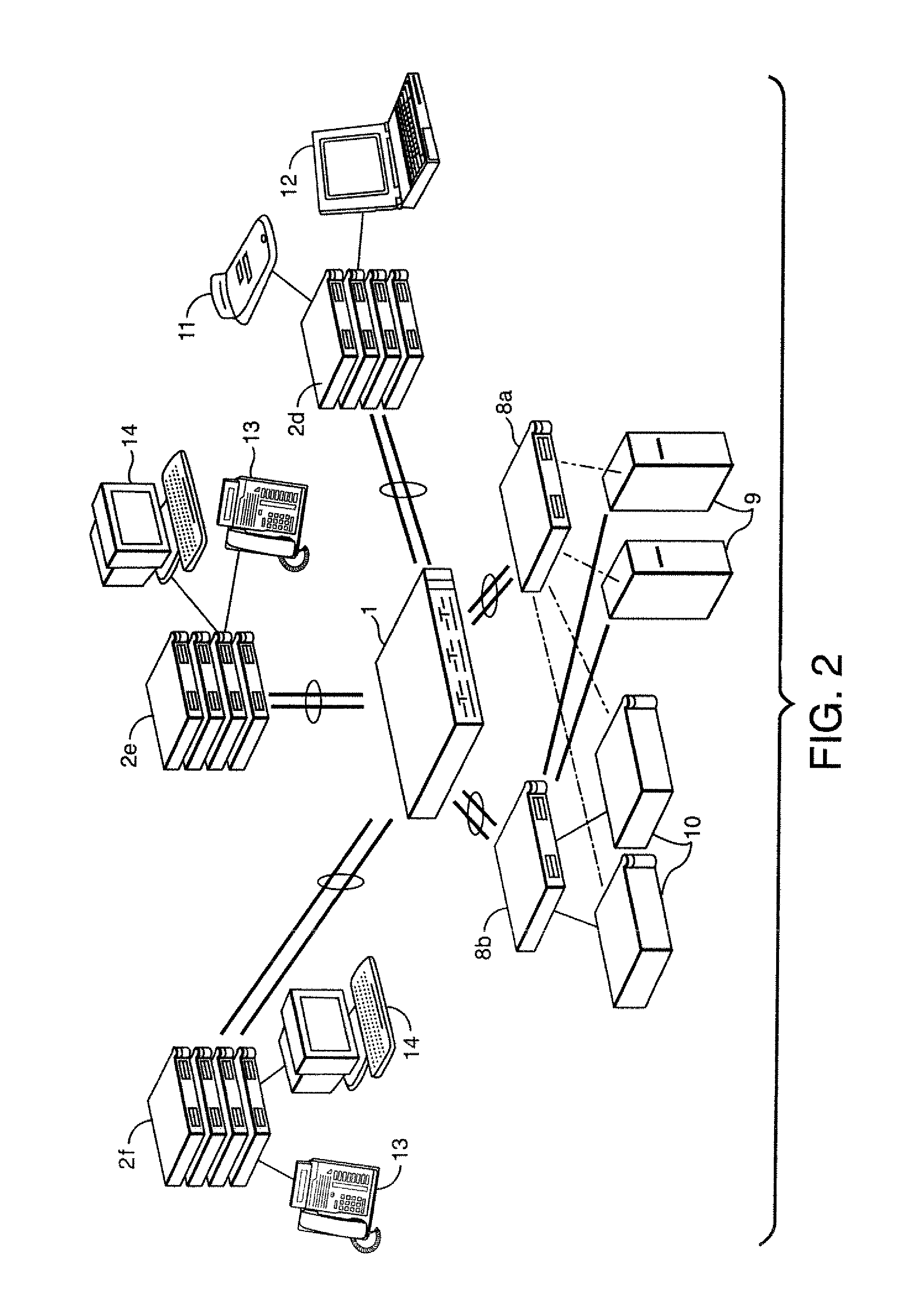 System and method for the management of power supplied over data lines