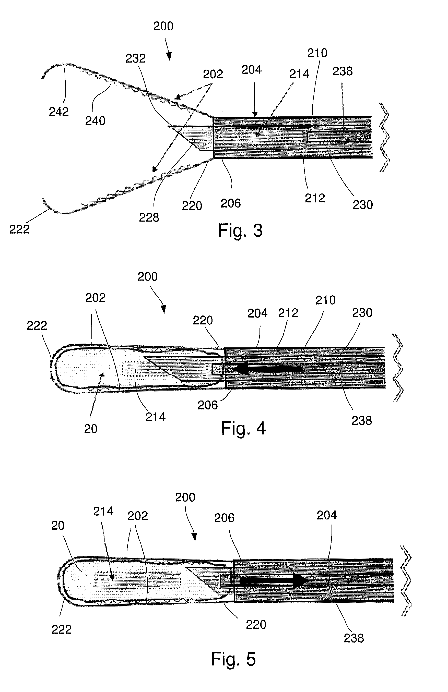 System for the parallel delivery of an element into the esophageal mucosa