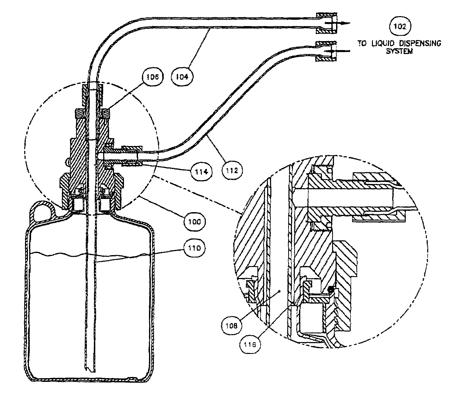 Apparatus and method for dispensing high-viscosity liquid