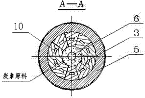 An electric calcining furnace for a graphite carbon material