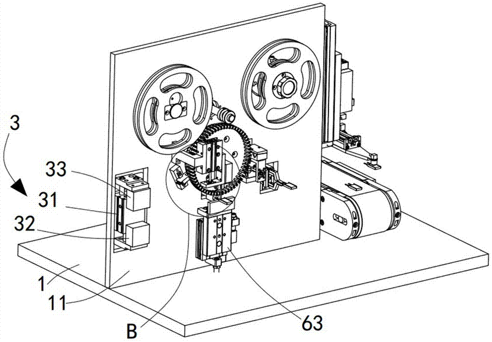 Adhesive tape pasting and folding all-in-one machine for battery lugs