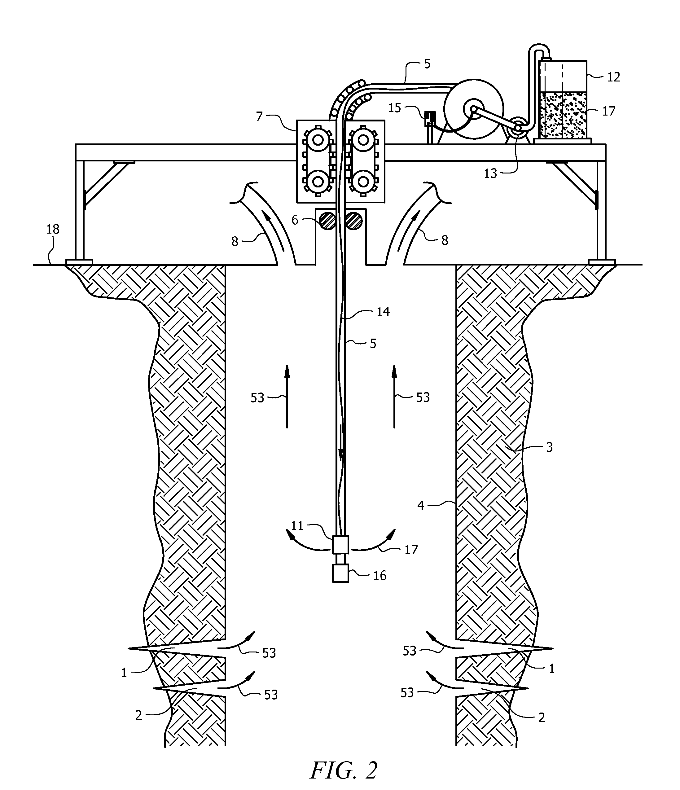 Method and apparatus to treat well stimulation fluids in-situ