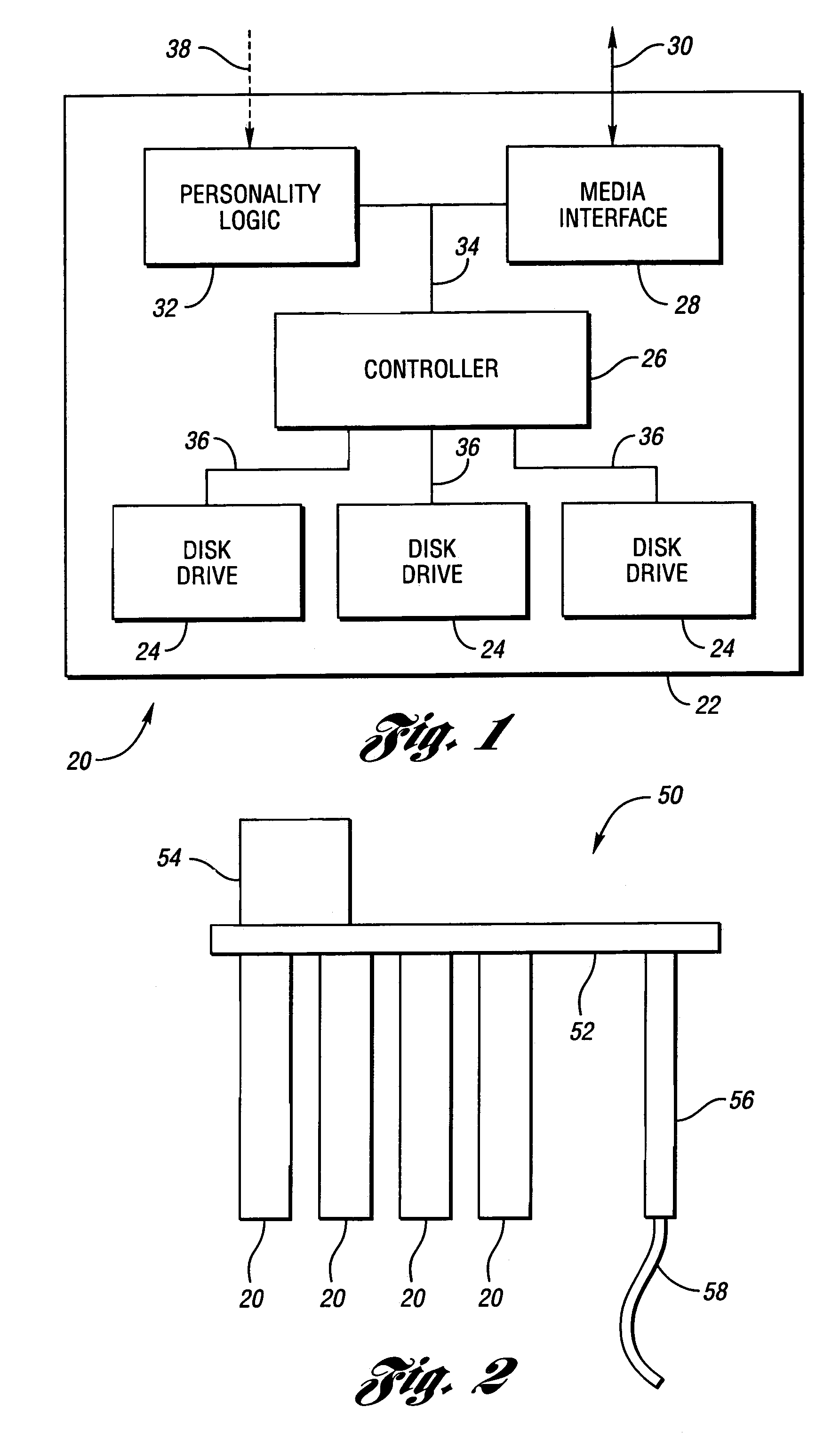 Modular multiple disk drive apparatus