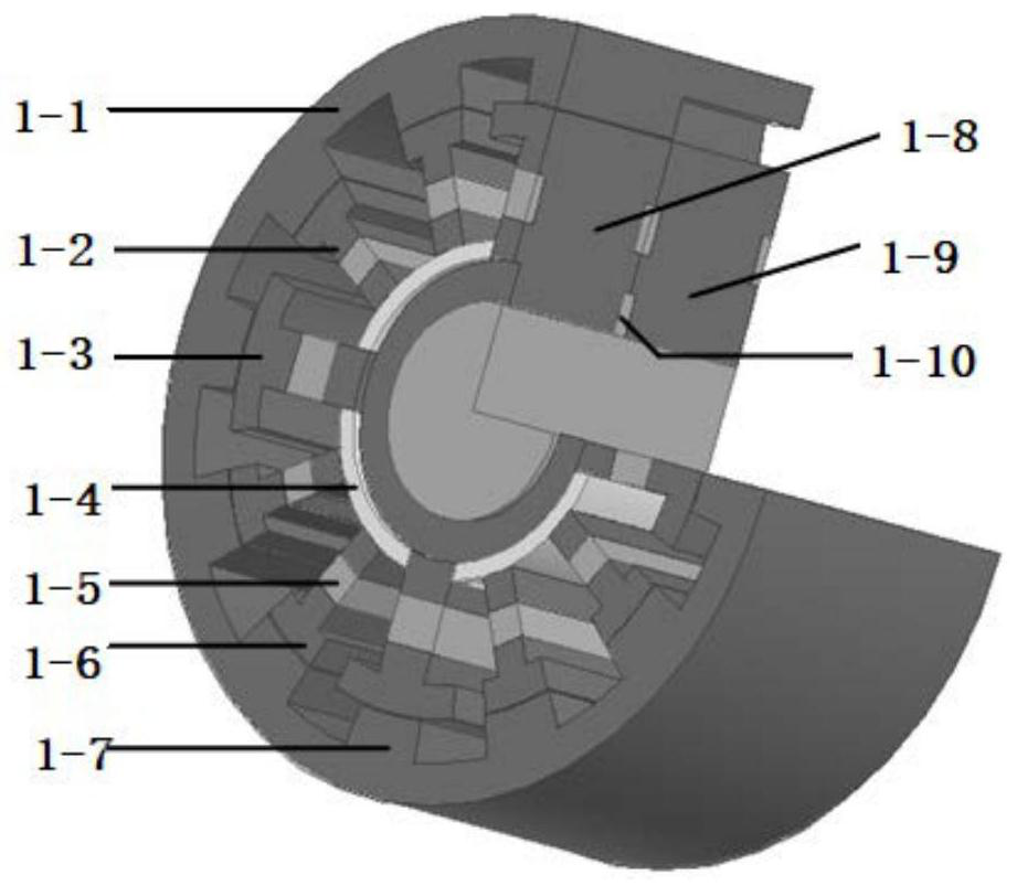 Modeling method of axial split-phase hybrid excitation type magnetic suspension motor