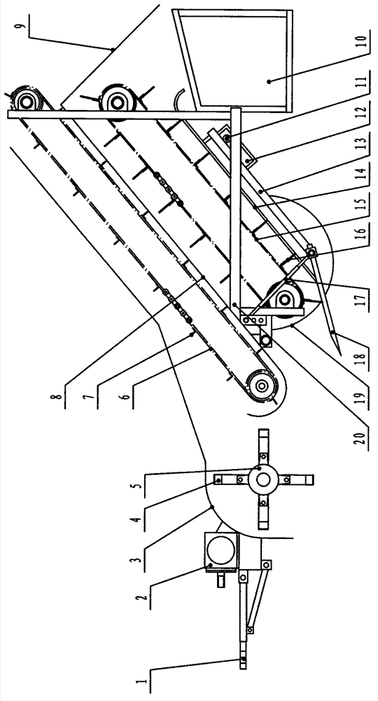 Novel straw smashing and film residue recycling machine