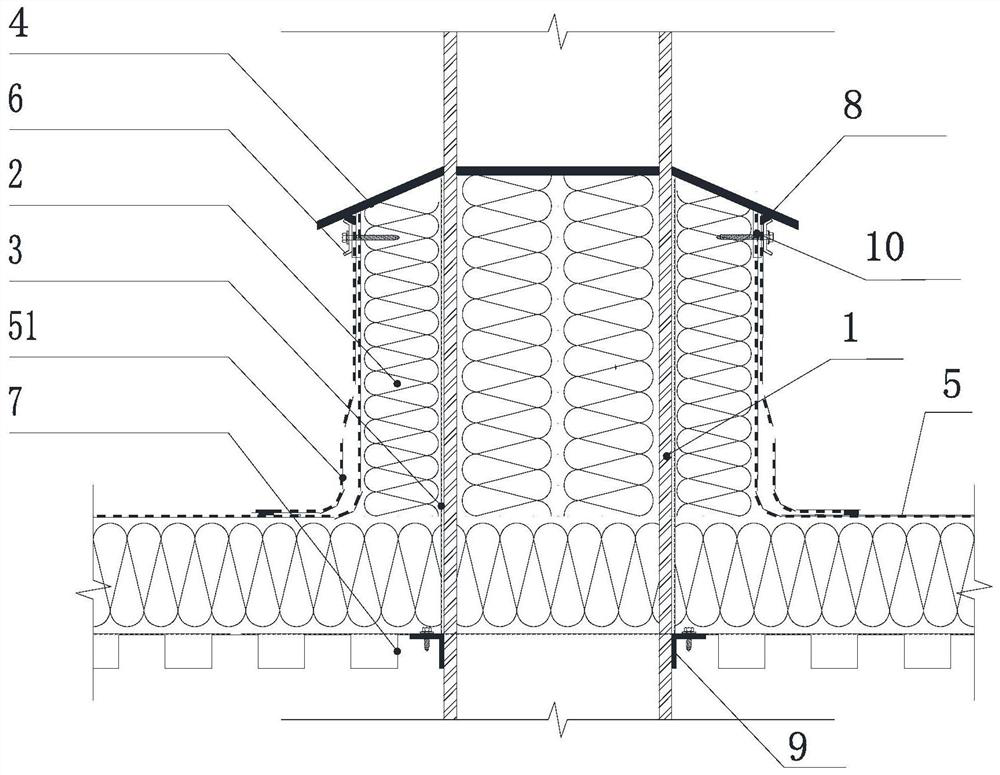 Construction method of waterproof structure of steel structure workshop roof