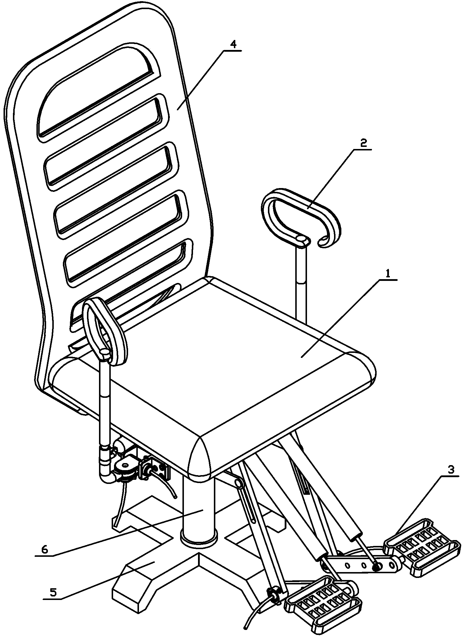 Fitness chair with digital output