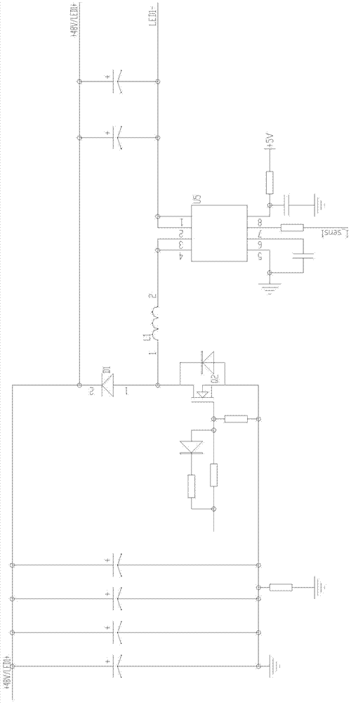 High current constant current ultraviolet light control circuit