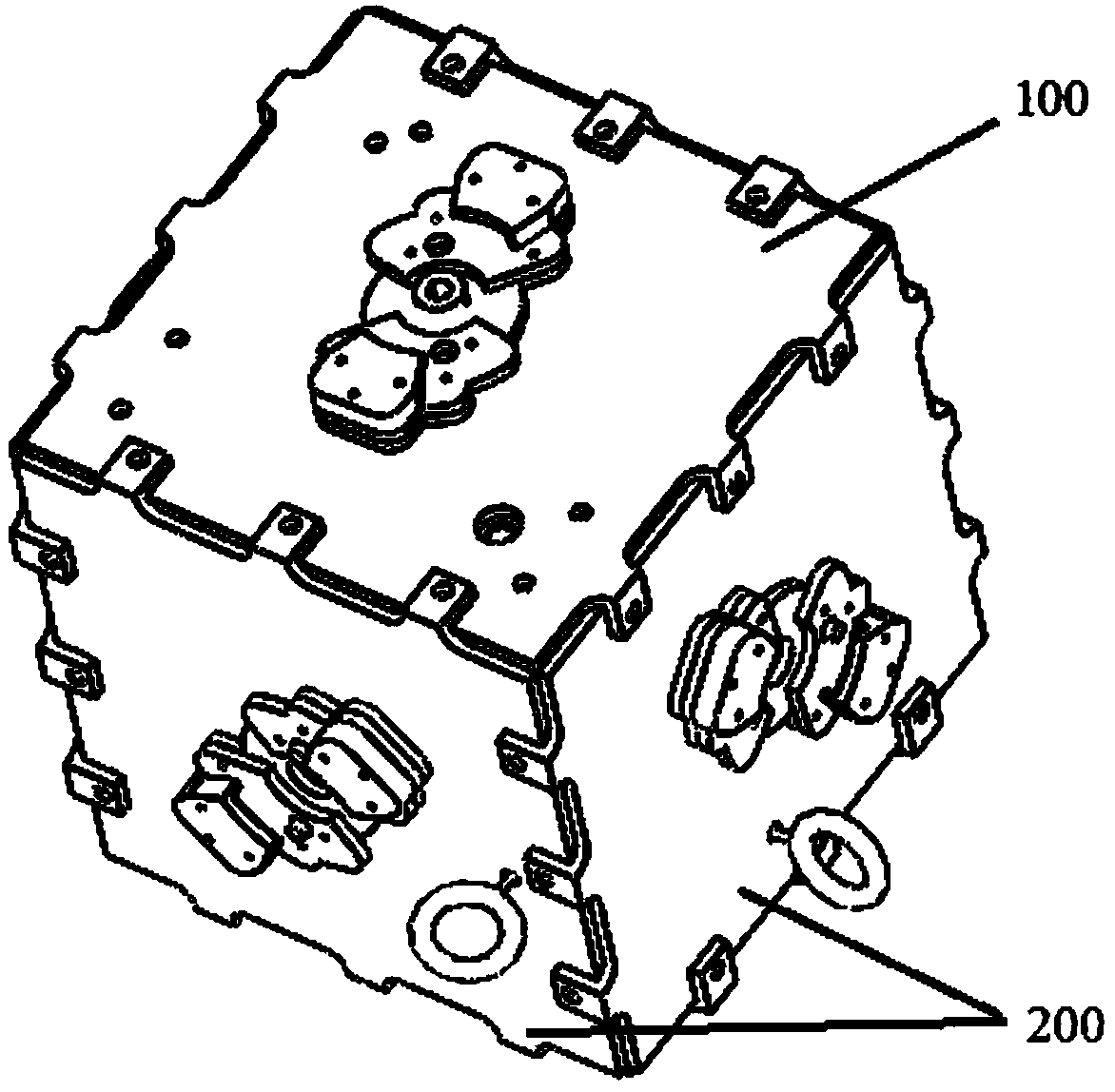 Cubic modular reconfigurable robot unit and robot