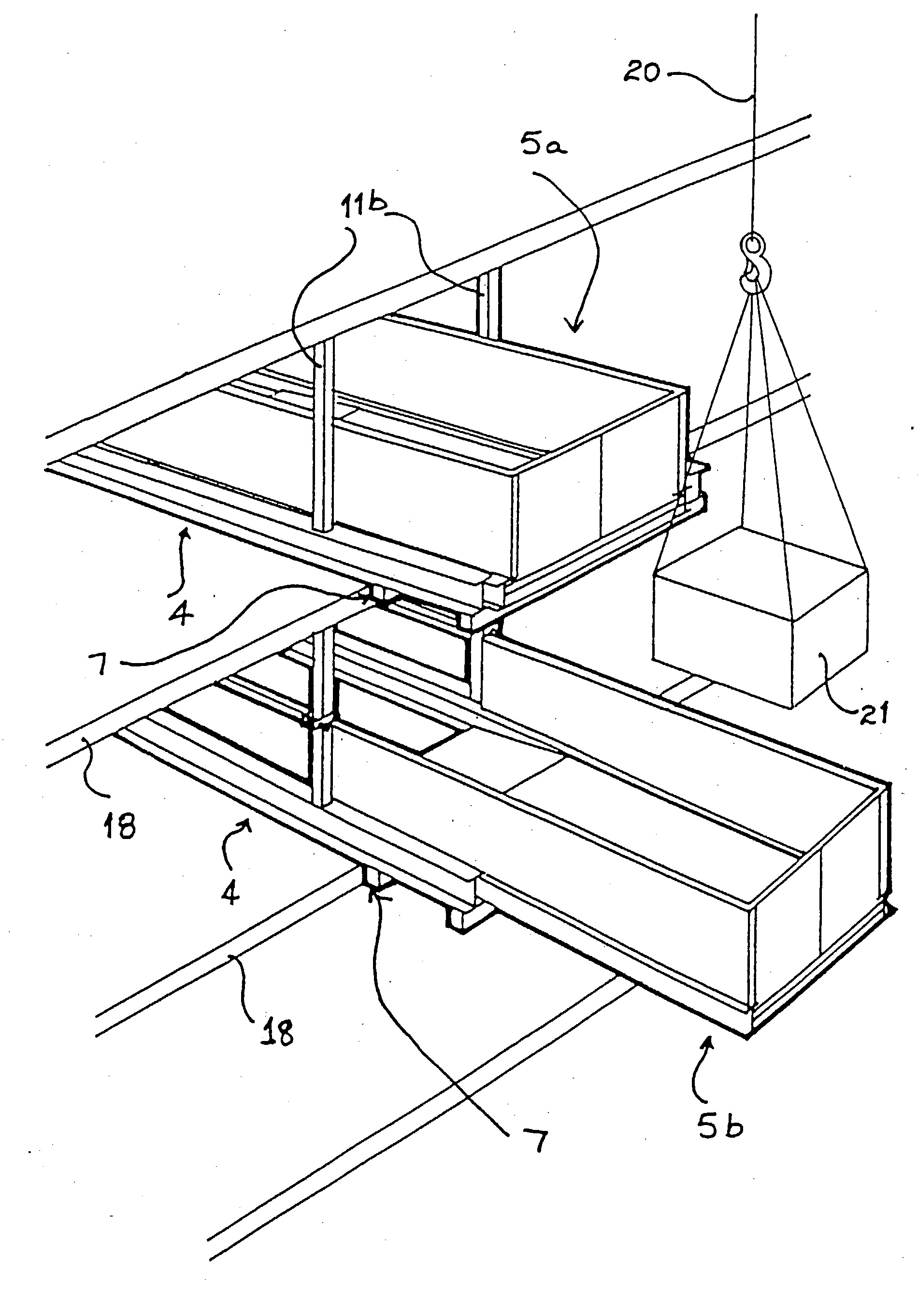 Partly retractable construction platform