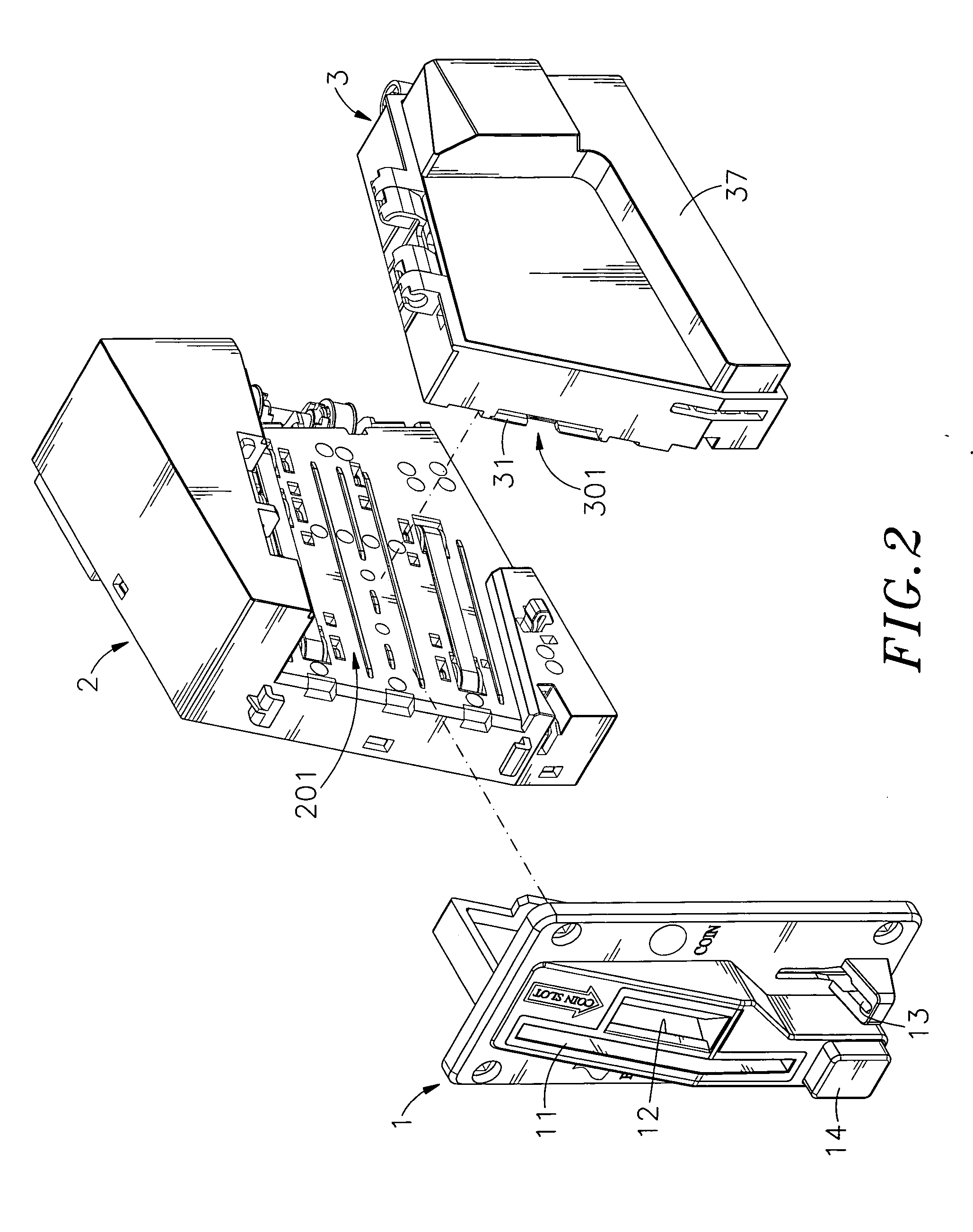 Bill and coin acceptor