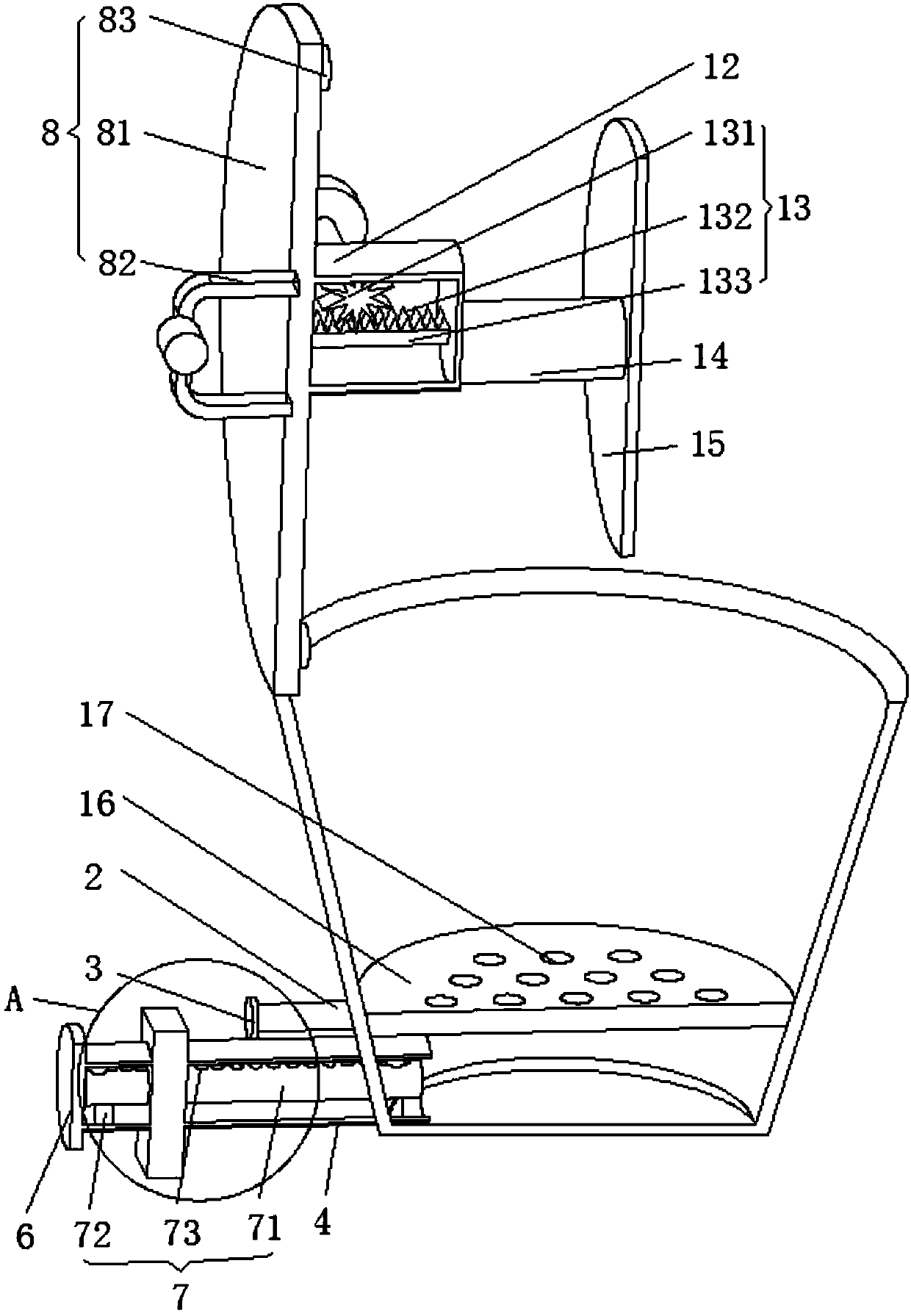 Seed-discharging and filtering device for enzyme manufacturing