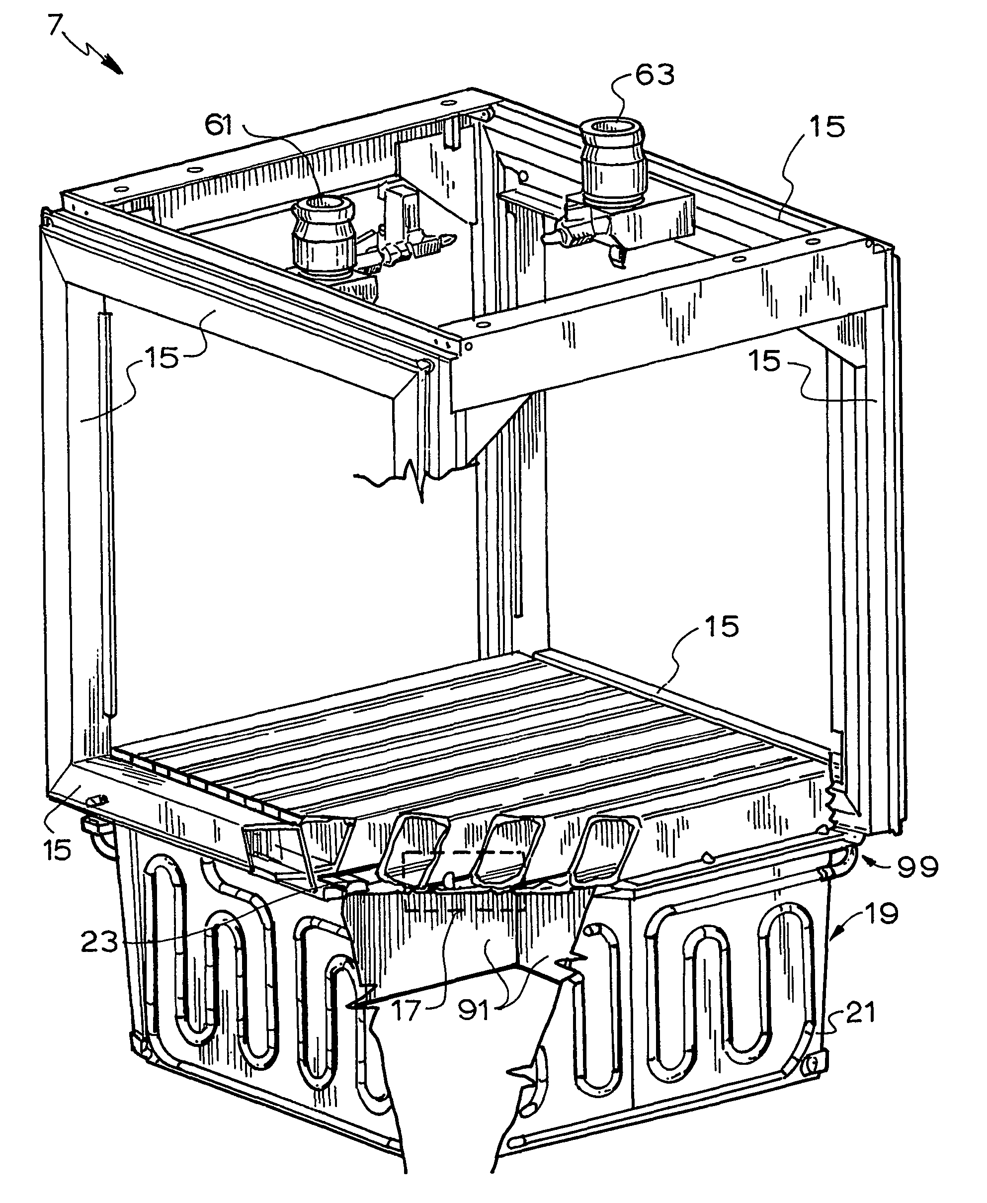 Cooling circuit for receiver of solar radiation