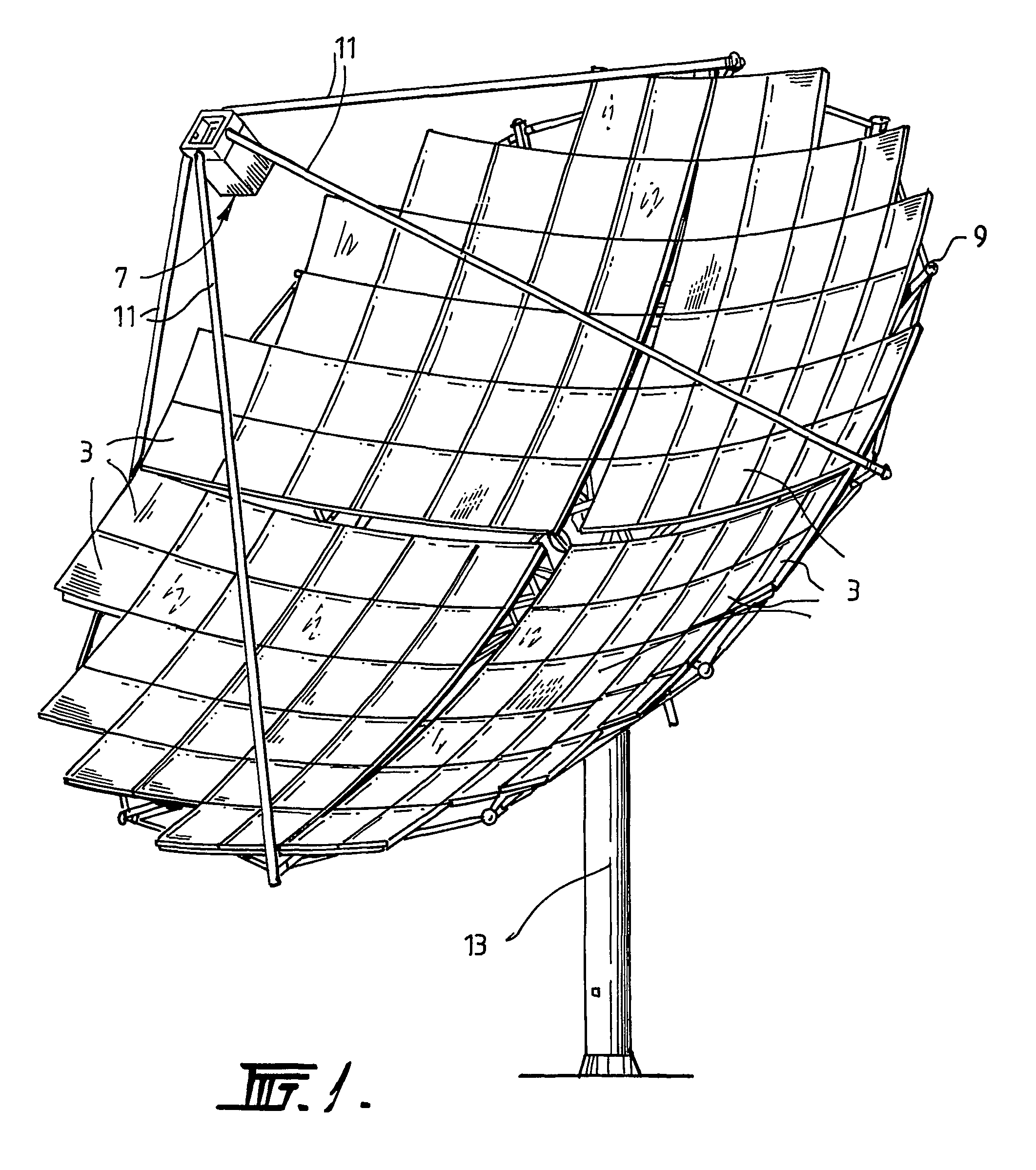 Cooling circuit for receiver of solar radiation