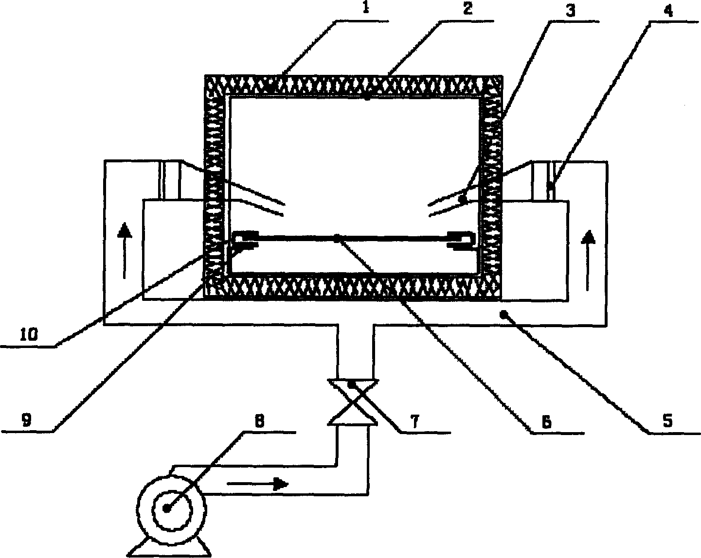 Safety hot air transferring system for prodn line