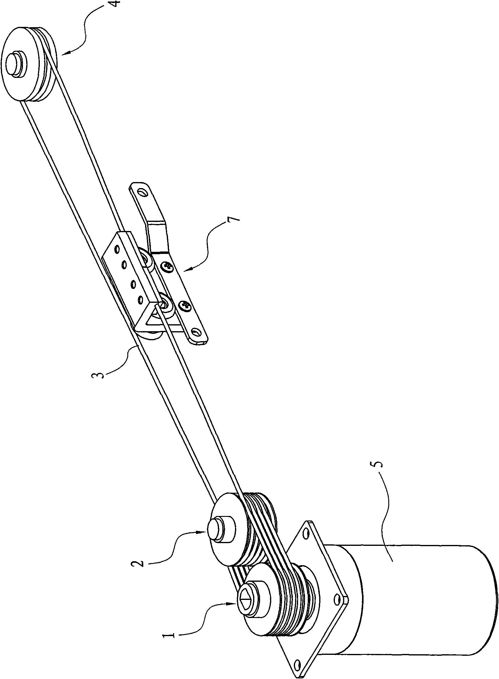 Rope traction mechanism and push-pull window with same