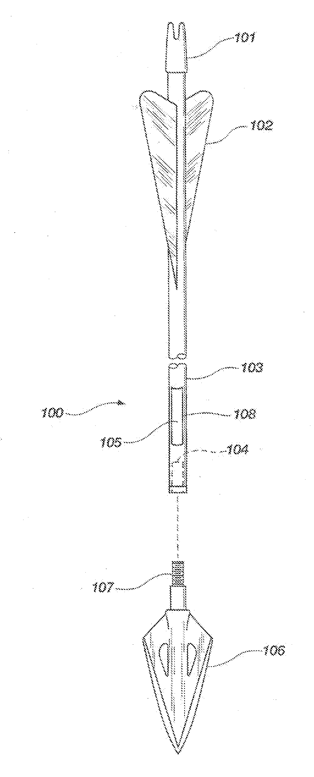 Miniature locator device for use with hunting arrows