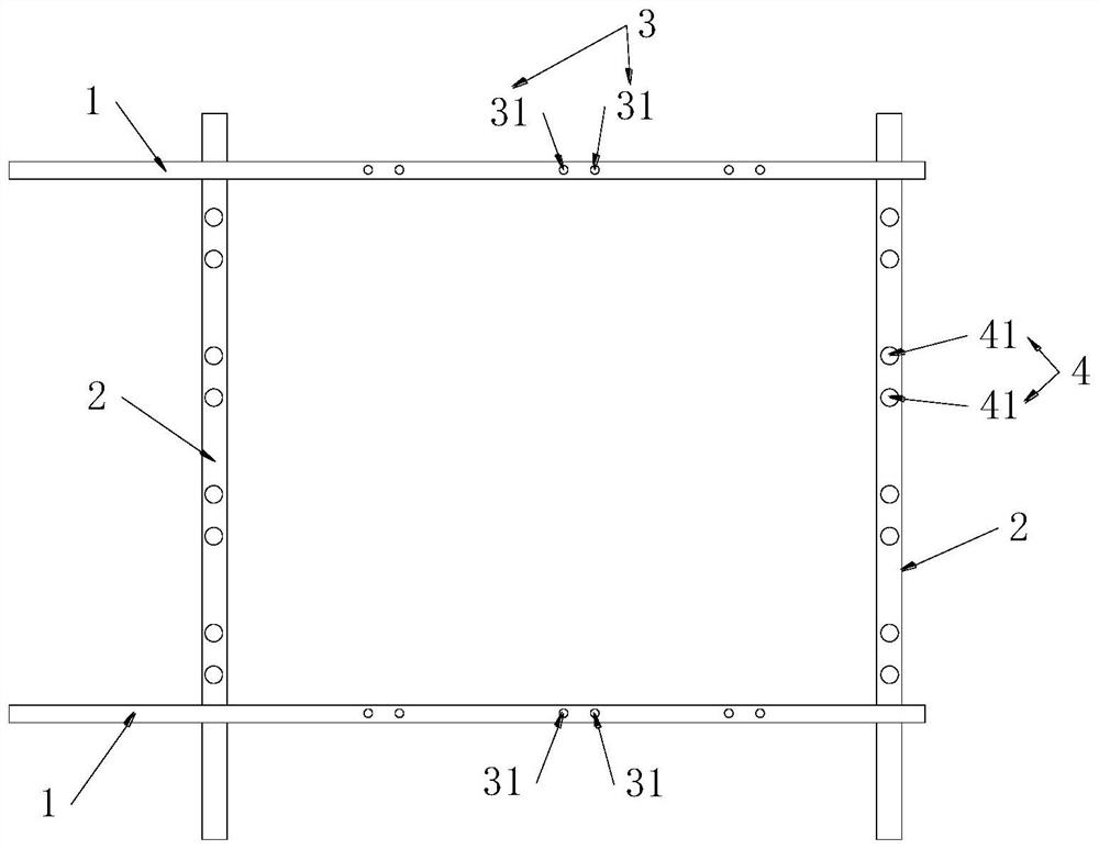 Steel bar binding jig frame for component prefabrication