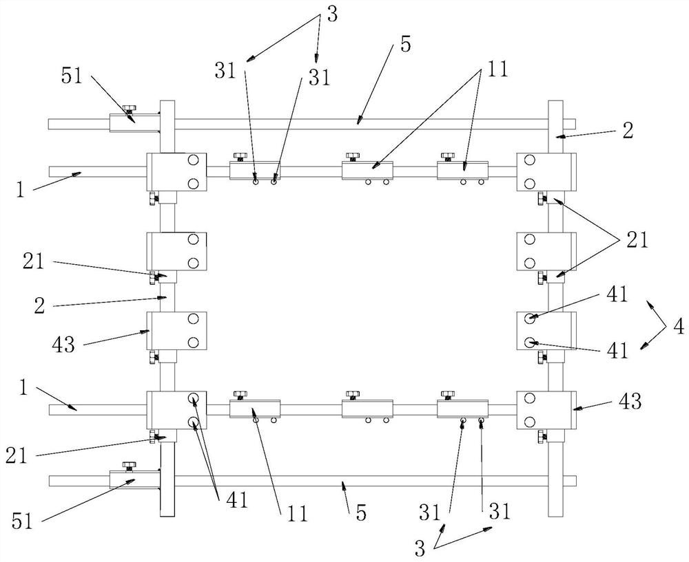 Steel bar binding jig frame for component prefabrication