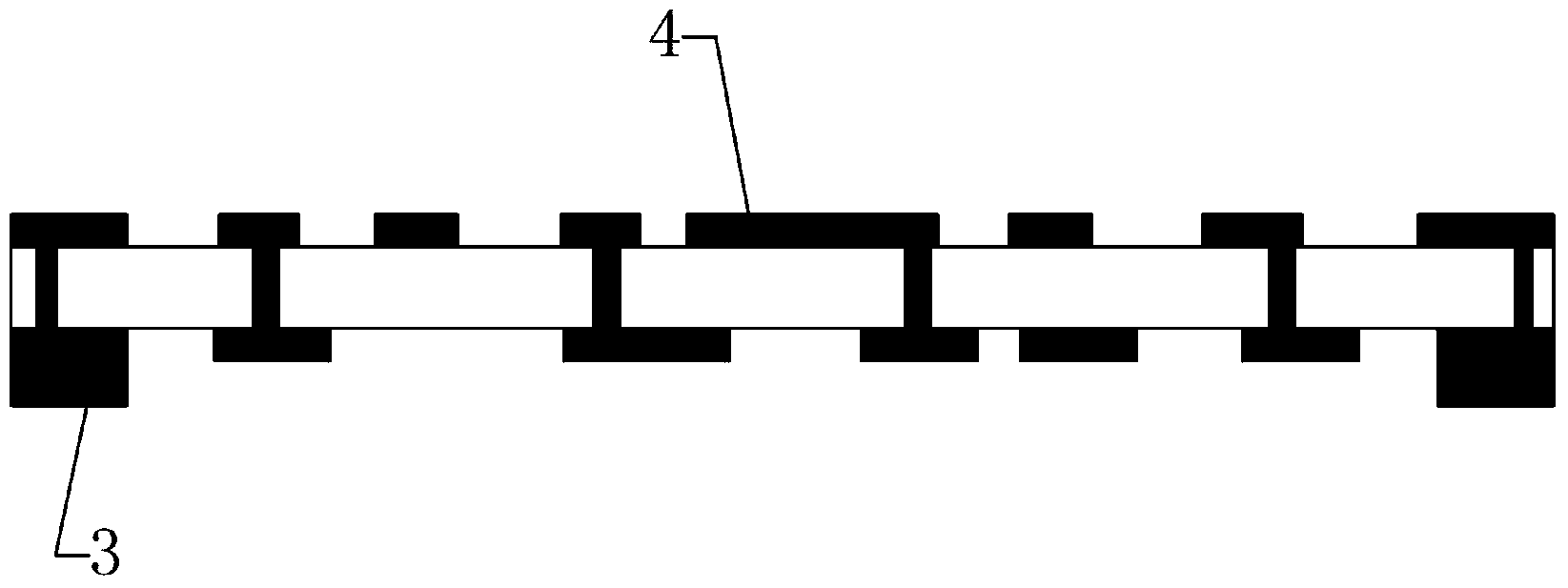 Integration method of leadless planar surface mounting type thick film hybrid integrated circuit