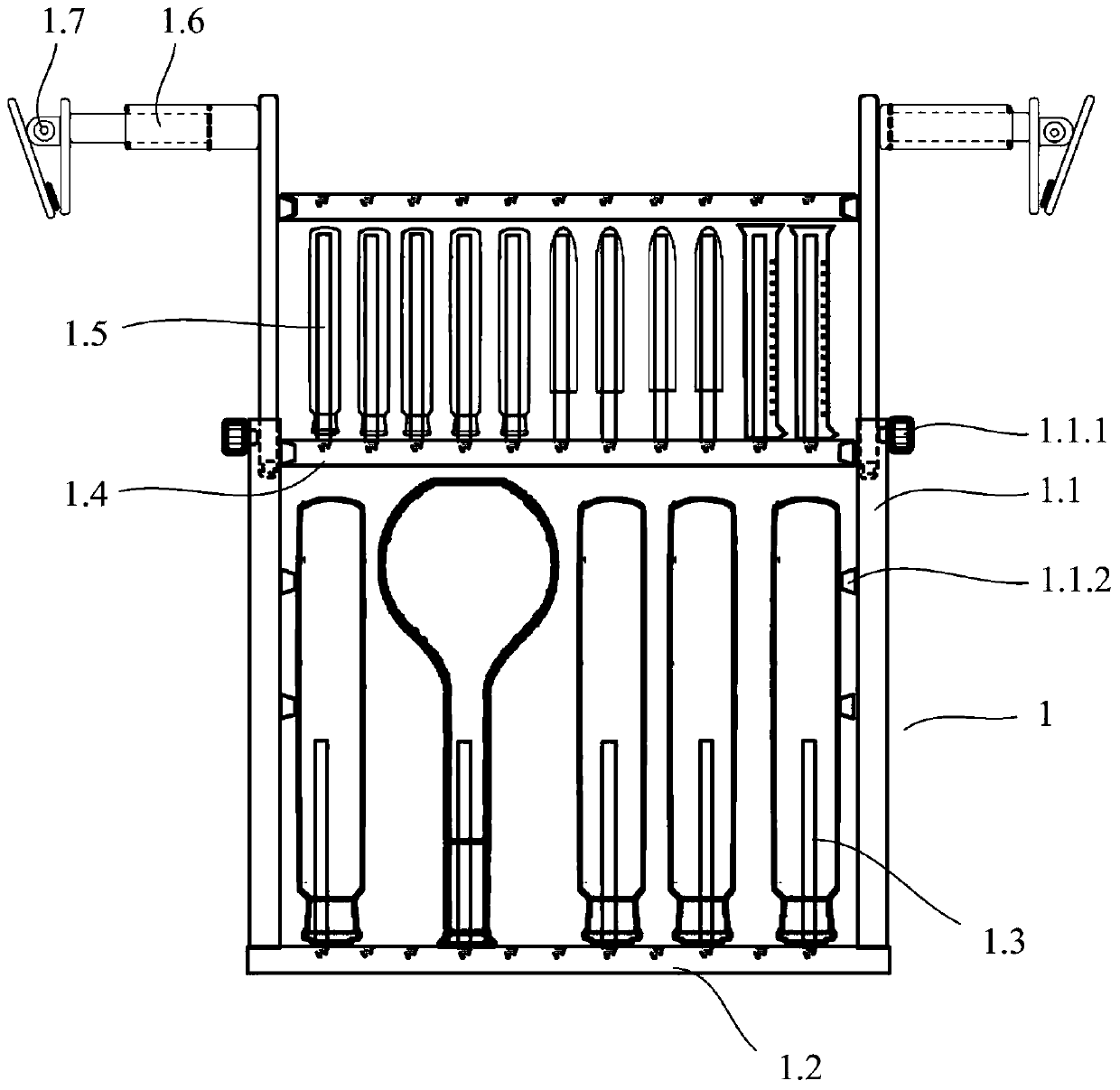 Acid liquor soaking frame and device