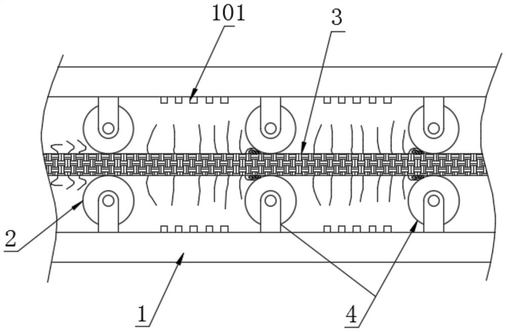 Environment-friendly textile fabric surface fluff scraping device