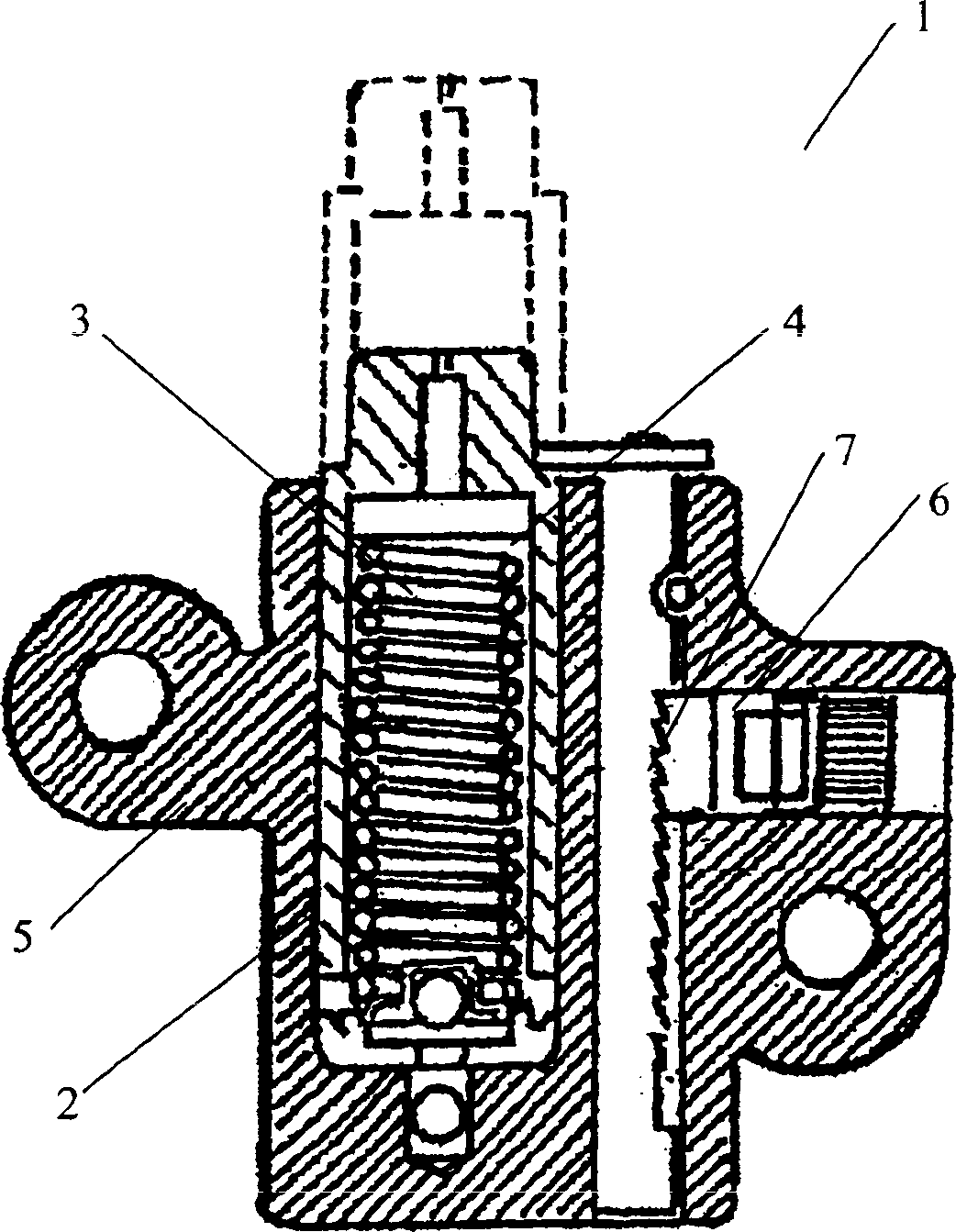 Tooth hydraulic chain tensioner with rotary reset and locking means