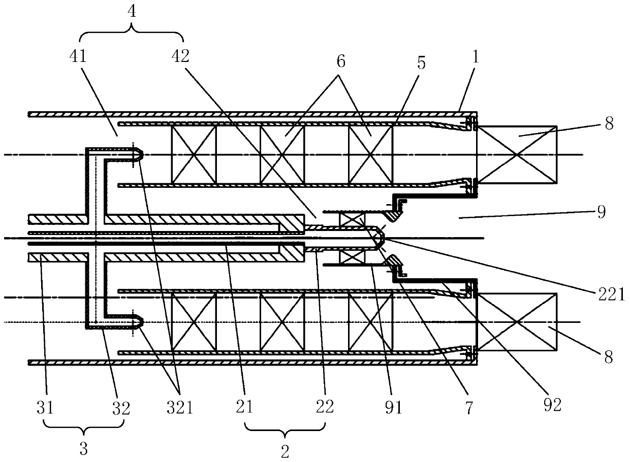 A multi-tube gaseous fuel blender with single inclined tube outlet