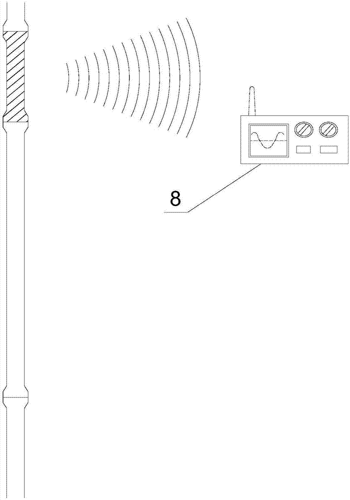 Cascading type ground receiving and displaying system of underground acoustic signals