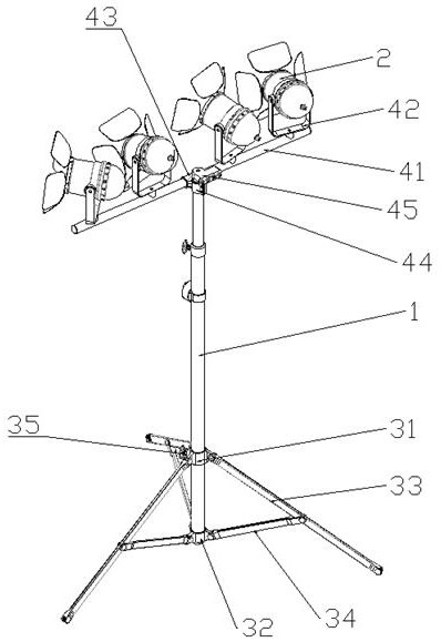 Illuminating lamp for photography